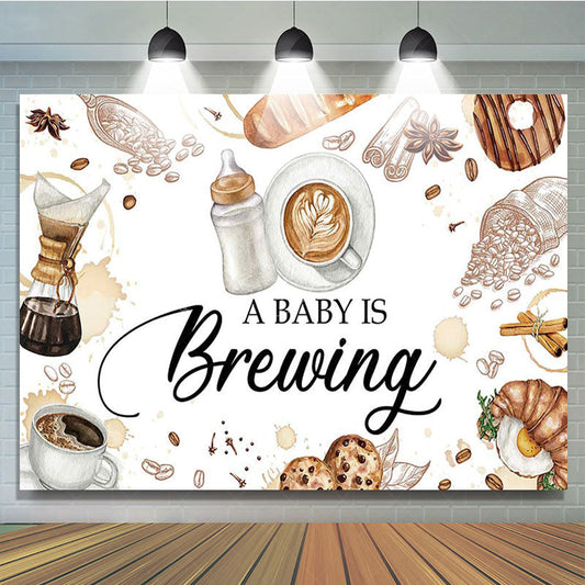 Lofaris Coffee Beans A Baby Is Brewing Shower Backdrop