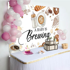 Lofaris Coffee Beans A Baby Is Brewing Shower Backdrop
