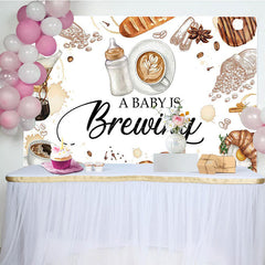 Lofaris Coffee Beans A Baby Is Brewing Shower Backdrop