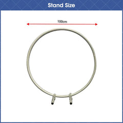 Lofaris Collapsible Tabletop Hoop Stand Silver Round Arch Frame for Party Decor