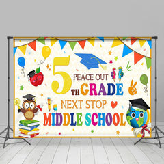 Lofaris Color 5th Grade Next Stop Middle School Grad Backdrop
