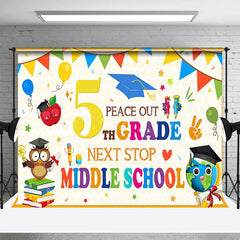 Lofaris Color 5th Grade Next Stop Middle School Grad Backdrop