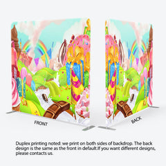Lofaris Color Candyland Rainbow Birthday Pillow Case Backdrop