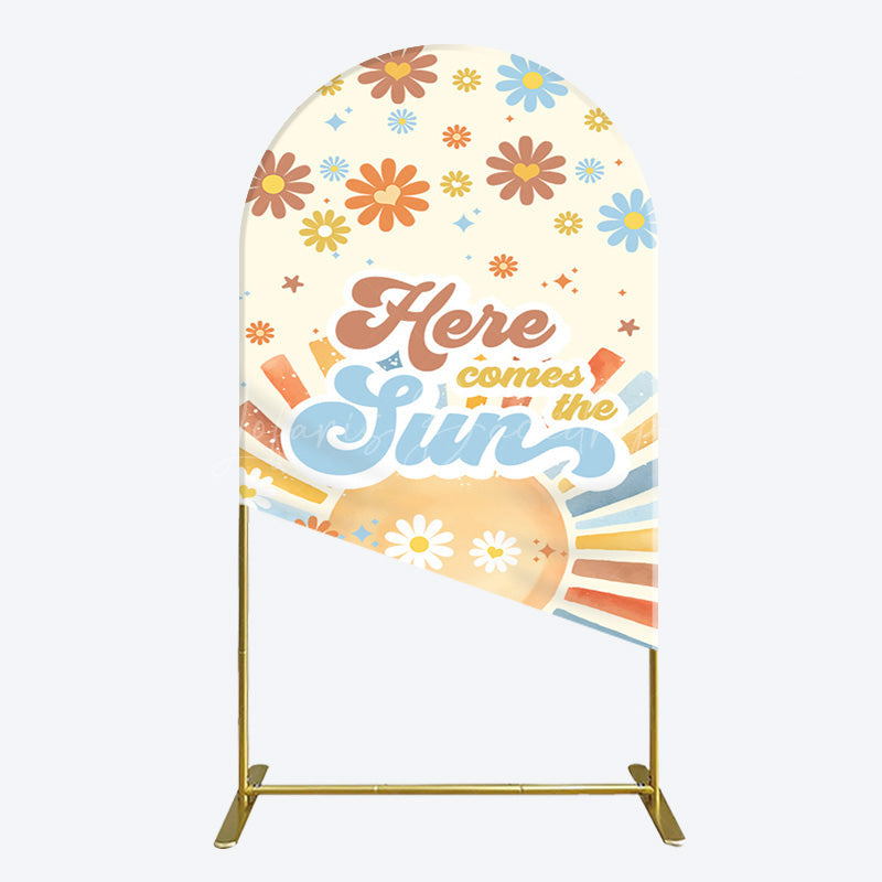 Lofaris Color Daisy Here Comes The Sun Birthday Arch Backdrop