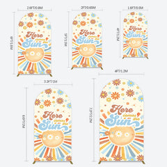 Lofaris Color Daisy Here Comes The Sun Birthday Arch Backdrop