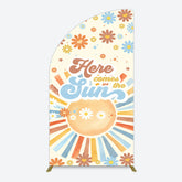 Lofaris Color Daisy Here Comes The Sun Birthday Half Moon Arch Backdrop