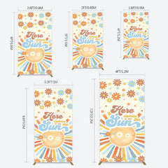 Lofaris Color Daisy Here Comes The Sun Birthday Rectangle Backdrop