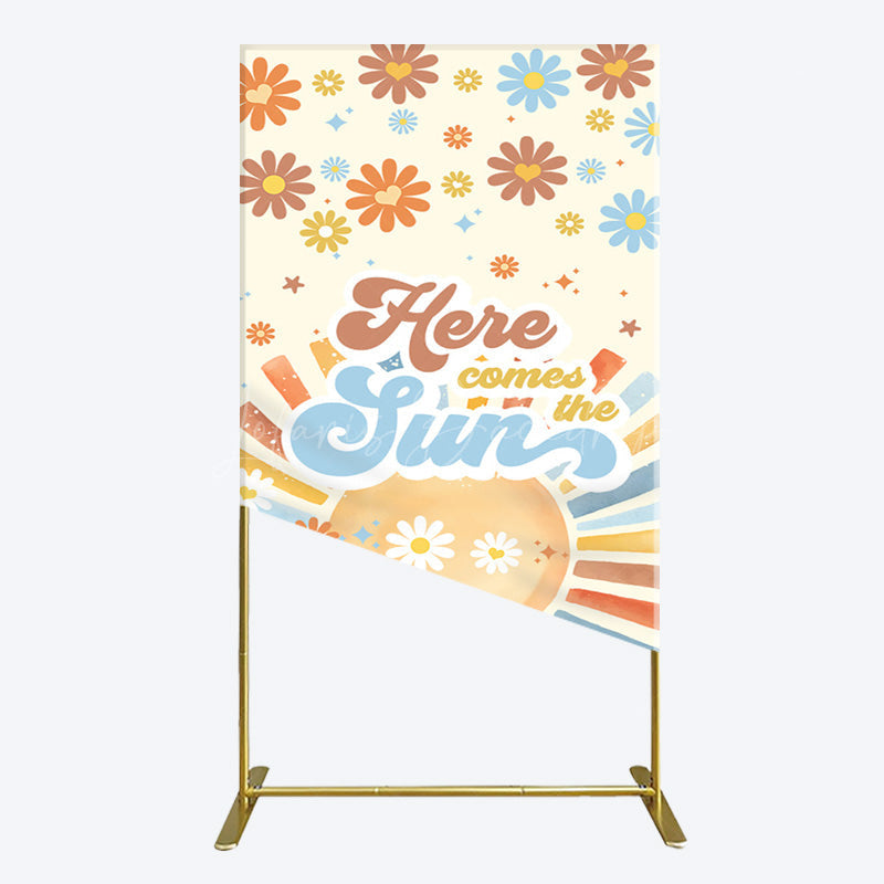 Lofaris Color Daisy Here Comes The Sun Birthday Rectangle Backdrop