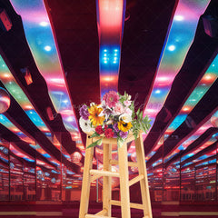 Lofaris Color Dynamic Crystal Balls Dance Hall Photo Backdrop