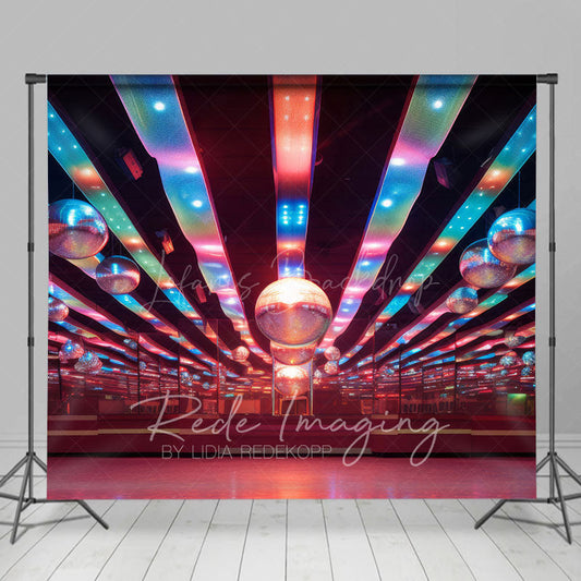 Lofaris Color Dynamic Crystal Balls Dance Hall Photo Backdrop