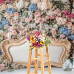 Lofaris Color Floral Royal Headboard Backdrop For Wedding Photo