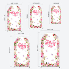 Lofaris Color Floral Spring Happy Mothers Day Arch Backdrop
