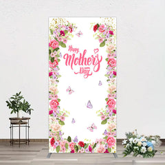 Lofaris Color Floral Spring Happy Mothers Day Rectangle Backdrop