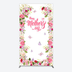Lofaris Color Floral Spring Happy Mothers Day Rectangle Backdrop