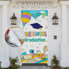 Lofaris Color Hot Air Balloon Preschool Graduation Door Cover
