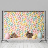 Lofaris Color Jordan Almonds Wall Rabbit Easter Backdrop