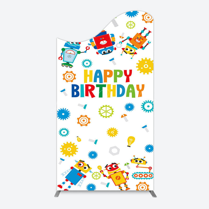 Lofaris Color Measuring Robot Happy Birthday Arch Backdrop
