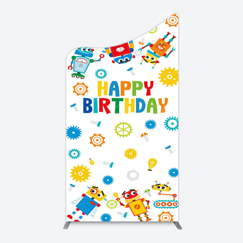 Lofaris Color Measuring Robot Happy Birthday Arch Backdrop