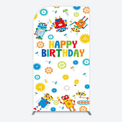 Lofaris Color Measuring Robot Happy Birthday Arch Backdrop