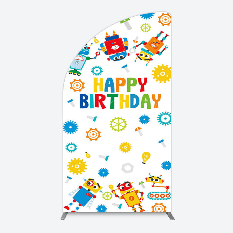 Lofaris Color Measuring Robot Happy Birthday Arch Backdrop