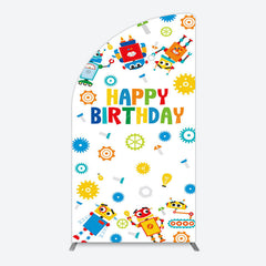 Lofaris Color Measuring Robot Happy Birthday Arch Backdrop