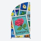 Lofaris Color Mexican Lottery Card Birthday Half Moon Arch Backdrop