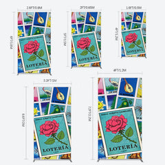 Lofaris Color Mexican Lottery Card Birthday Rectangle Backdrop
