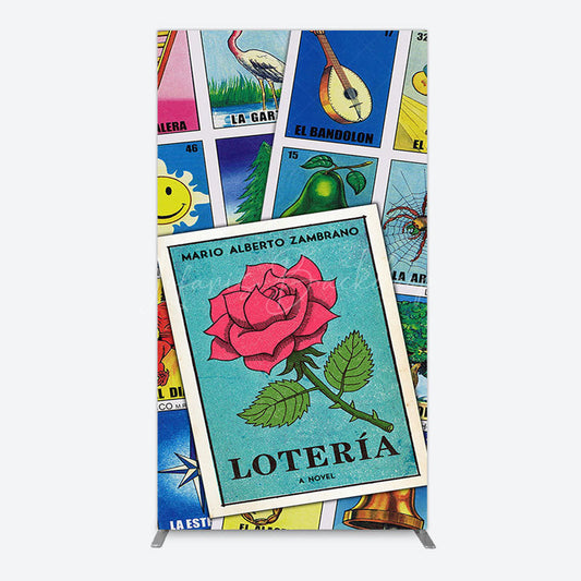 Lofaris Color Mexican Lottery Card Birthday Rectangle Backdrop