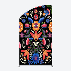 Lofaris Color Mexican National Floral Birthday Arch Backdrop