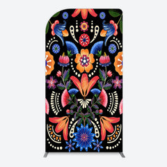 Lofaris Color Mexican National Floral Birthday Arch Backdrop