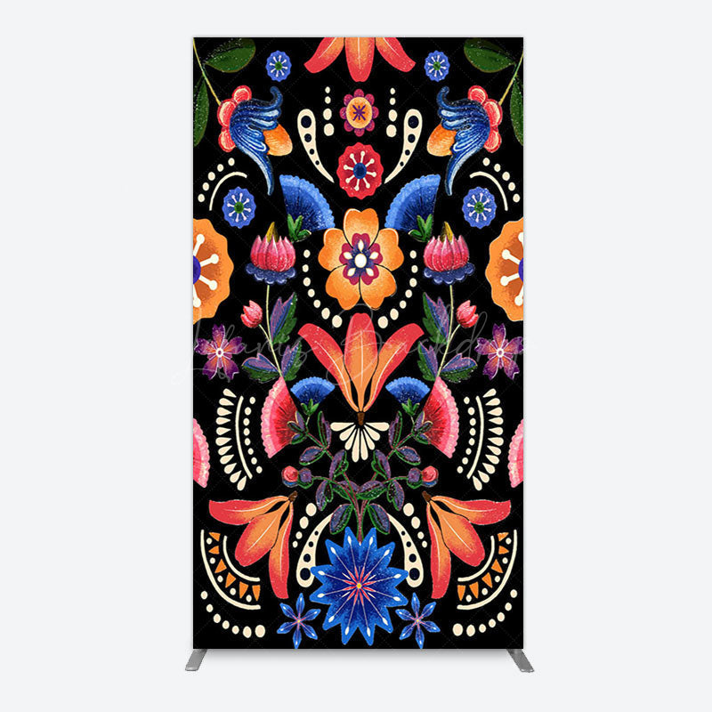 Lofaris Color Mexican National Floral Birthday Arch Backdrop
