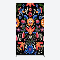 Lofaris Color Mexican National Floral Birthday Arch Backdrop