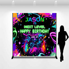 Lofaris Color Neon Next Level Games Custom Birthday Backdrop