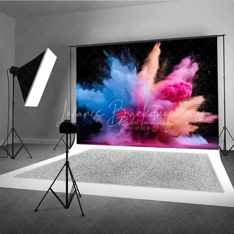 Lofaris Color Powder Explosion Backdrop Abstract Splash Art Photography Background Holi Festival Smoke Photo Prop