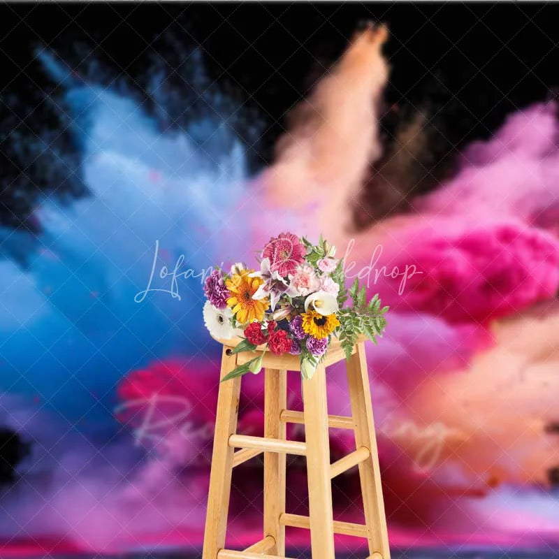 Lofaris Color Powder Explosion Backdrop Abstract Splash Art Photography Background Holi Festival Smoke Photo Prop