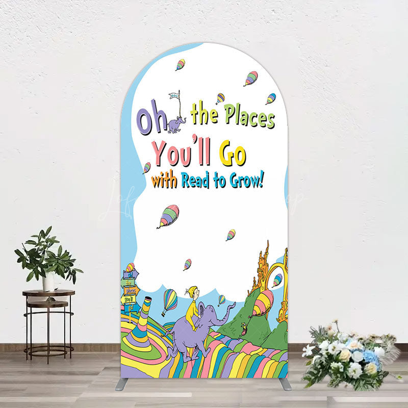 Lofaris Color The Places You Will Go Birthday Arch Backdrop
