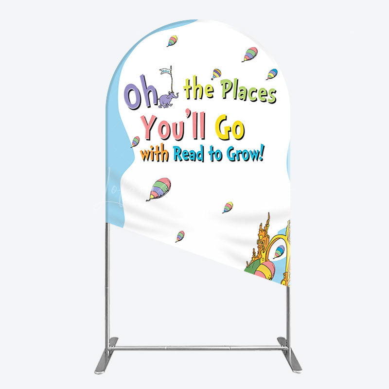 Lofaris Color The Places You Will Go Birthday Arch Backdrop