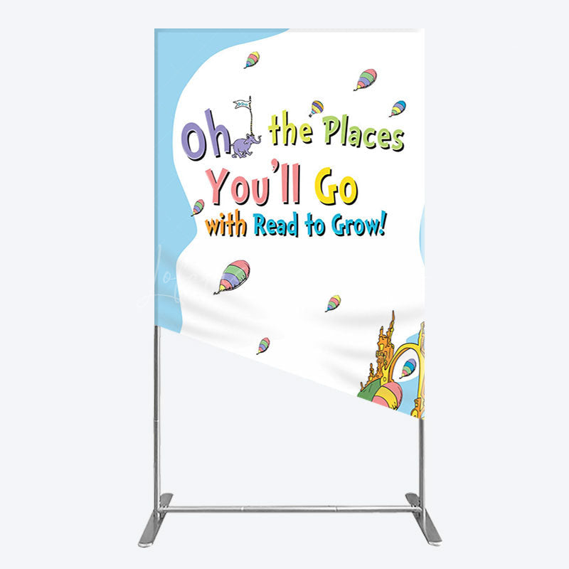 Lofaris Color The Places You Will Go Birthday Rectangle Backdrop