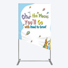 Lofaris Color The Places You Will Go Birthday Rectangle Backdrop