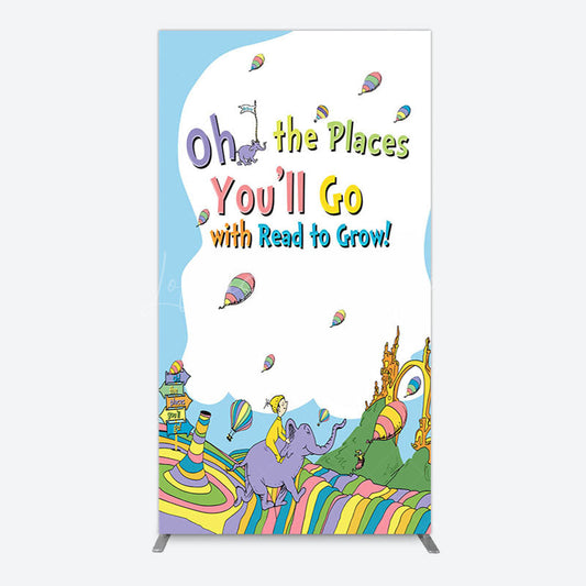 Lofaris Color The Places You Will Go Birthday Rectangle Backdrop