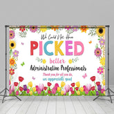 Lofaris Colored Floral Administrative Professionals Backdrop