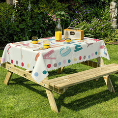 Lofaris Colorful Alphabet Rectangle Tablecloth For Kids