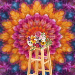 Lofaris Colorful Artistic Mandala Flower Fine Art Backdrop