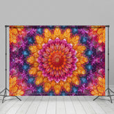 Lofaris Colorful Artistic Mandala Flower Fine Art Backdrop