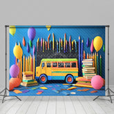 Lofaris Colorful Back To School Chalkboard Photography Backdrop