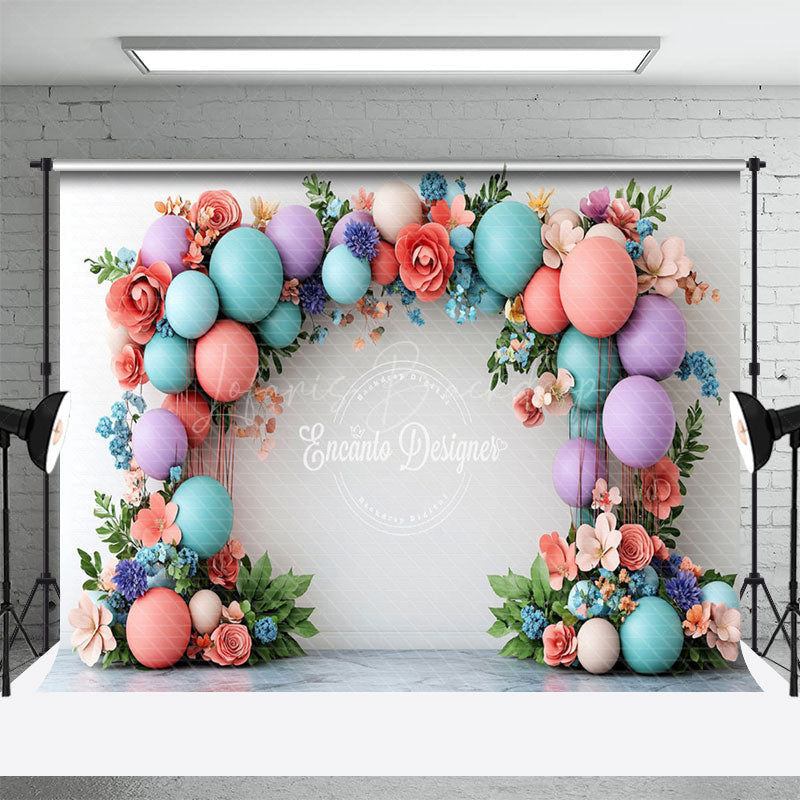 Lofaris Colorful Balloons Flower Plant Leaf Wedding Backdrop
