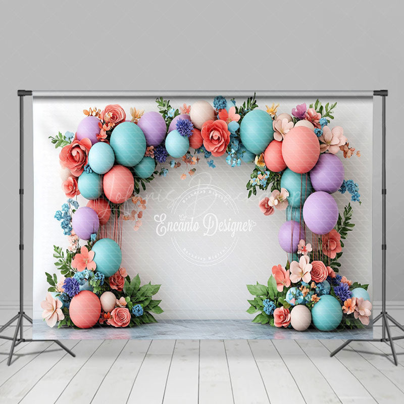 Lofaris Colorful Balloons Flower Plant Leaf Wedding Backdrop