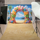 Lofaris Colorful Beach Balloon Arch Summer Sweep Backdrop