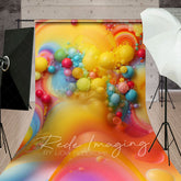 Lofaris Colorful Beads Rainbow Trip Cake Smash Sweep Backdrop