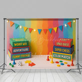 Lofaris Colorful Board Games Sweet Flags Cake Smash Backdrop